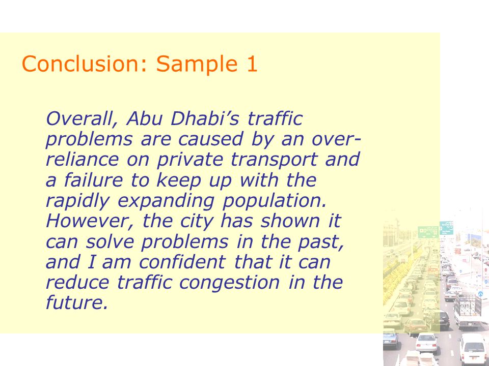 Traffic in the cities essay